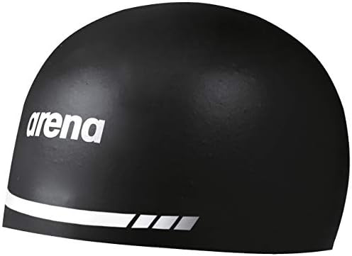 Arena 3D Kadınlar ve Erkekler için Yumuşak Silikon Unisex Yüzme Şapkası, Siyah, X-Large