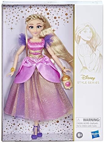 Disney Prenses Tarzı Serisi 10 Rapunzel, Çağdaş Tarzı Moda Bebek, Giysi ve Aksesuarları, koleksiyon Oyuncak Kızlar için 6 Yıl