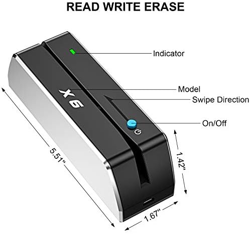 X6 BT USB Bluetooth Manyetik VIP Kart Okuyucu Yazar USB 3 Parça Kaydırma Kodlayıcı