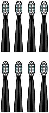AOOF 2/4/8 Yedek Diş Fırçası Kafaları Elektrikli Diş Fırçası için Derin Temizlik Diş Fırçası Kafaları (Renk: Siyah, Boyut: 2