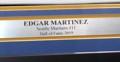Seattle Mariners Edgar Martinez İmzalı Çerçeveli Beyaz Majestic Serin Bankası Cooperstown Gerileme Jersey MCS Holo Stok 158291
