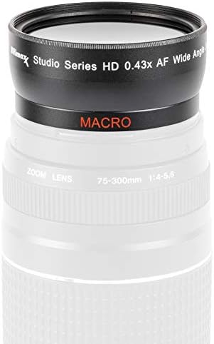 0.43 x Geniş Açı Yansıma Önleyici Makro Lens ile Yüksek Çözünürlüklü Video Kayıt için Herhangi Bir Canon Nikon Panasonic Sony