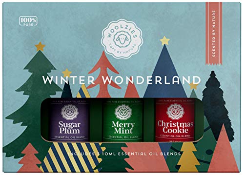Woolzies Kış Wonderland Tatil uçucu Yağ 3 Set / İçerir Noel Çerez, Şeker Erik ve Mutlu Nane 10 ML