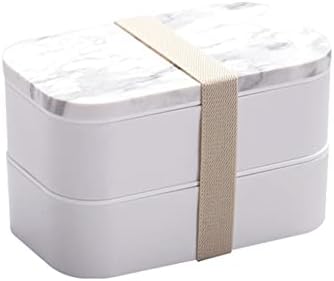 Yetişkin Öğrenci için Bento Kutuları Taşınabilir Öğle Yemeği Kutusu Gıda Saklama Kabı (Renk: Beyaz)
