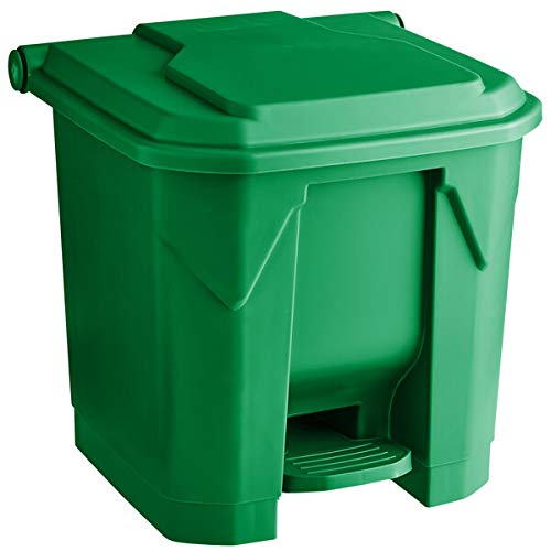 32 Qt. / 8 Galon / 30 Litre Yeşil Dikdörtgen Adımlı Çöp Tenekesi Çöp Torbası Dahildir . Ev geri dönüşüm kutusu Ticari çöp sepeti