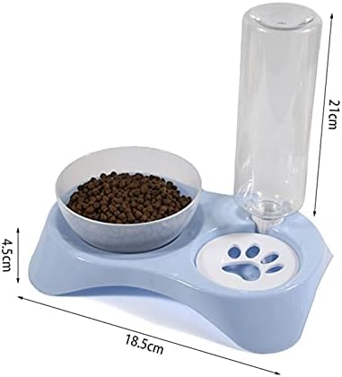 CFANYOU Kedi Çanak kedi maması kasesi Otomatik Su şişesi için Pet kase Kedi Besleyici su sebili ile Yükseltilmiş Standı Çanak