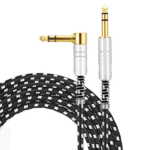 1/4 TRS Kablosu, Devinal Çeyrek inç TRS Stereo Dengeli Bağlantı Kablosu, Naylon Örgülü Ses Kablosu, 6.35 mm Erkek-Erkek Ağır