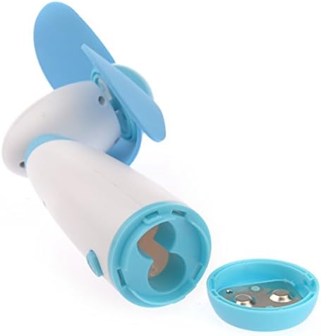 BLUEXİN Mini El Fanı, Pille Çalışan Sünger Soğutma Fanı Mavi