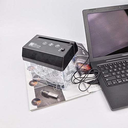 MKOJU Masaüstü Katlanmış Kağıt Şerit Kesim Mini Küçük USB Parçalayıcı, Ev için Mektup Açacağı, Ofis