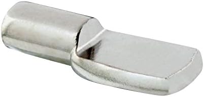 Rok Donanım Ağır 1/4 (6mm) Raf Pin Kaşık Şekilli Kabine Destek Mandal Tutucu, Metal, Nikel Finish-100 Paketi