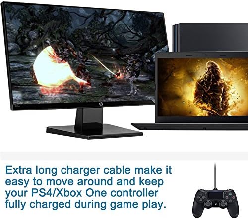 Xbox One Denetleyicisi için 10FT Uzun PS4 Şarj Kablosu, PS4 Şarj Kablosu, Xbox One S / X Slim Elite Kablosuz Denetleyicisi için