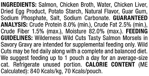 Blue Buffalo Wilderness Yüksek Proteinli Tahıl İçermez, Doğal Vahşi Kesimler Yetişkin Islak Kedi Maması, 3-oz Torbalar (24'lü