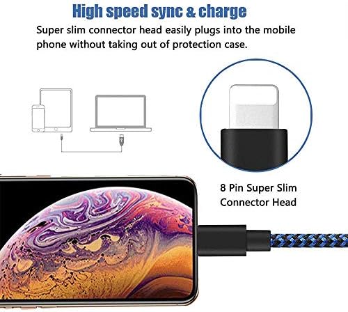 Apple MFi Yıldırım Kablosu iphone şarj cihazı kablosu [3 Pack-6FT] iPhone 12 Pro MAX Mini 11 Pro X XS XR iPad iPod USB kablosu