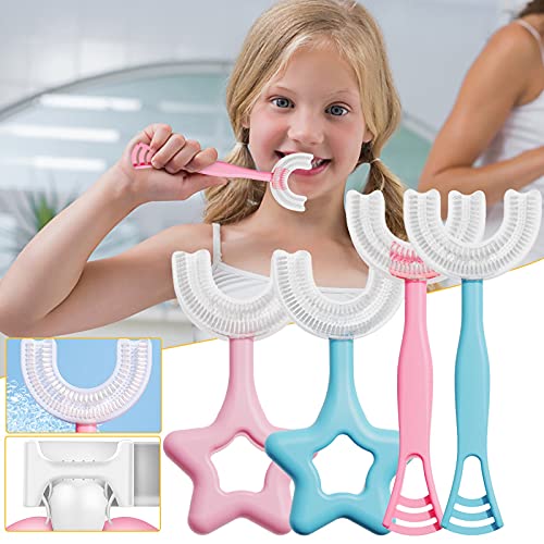 Çocuklar için çocuk U-Şekilli Diş Fırçası, 360° Kapsamlı Temizlik Beyazlatma Masaj Diş Fırçası Çocuklar için U-Tipi Modelleme