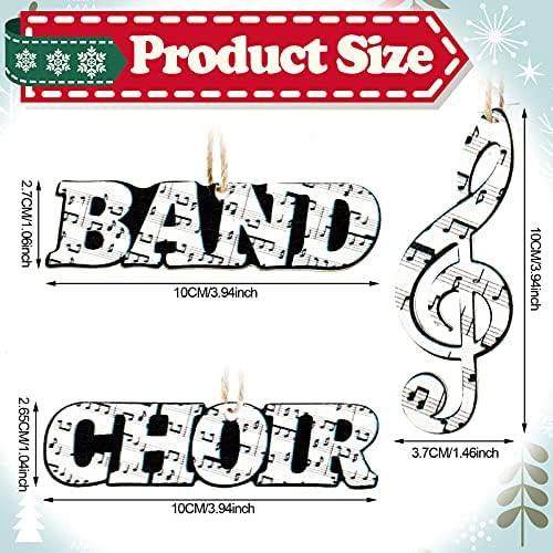 Blulu 18 Adet Noel Korosu Süsleme Piyano Noel Süsleme Müzikal Süsler Noel Ağacı Müzik Notası Süsleme Toplu Koro Bandı Tiz Nota