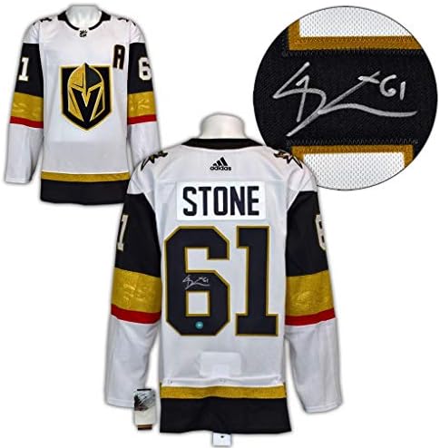 Mark Stone Vegas Golden Knights İmzalı Beyaz Adidas Forması-İmzalı NHL Formaları