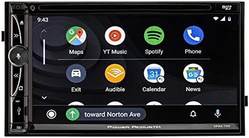 Power Acoustık CPAA-70D CPAA-70D Bluetooth, Apple CarPlay ve Android Auto özellikli 7 inç Çift DİN ın-Dash DVD Alıcısı
