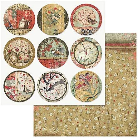 Stamperıa Internatıonal KFT Kağıt Sayfaları - Oriental Garden, 30,5 x 30,5 (12 x 12), Çok Renkli