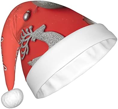 KİYNİDE Noel Şapka Merry Christmas Santa Şapka, Yetişkinler İçin Noel Şapka, Unisex Beyaz Konfor Peluş Kalınlaşmak Noel Parti