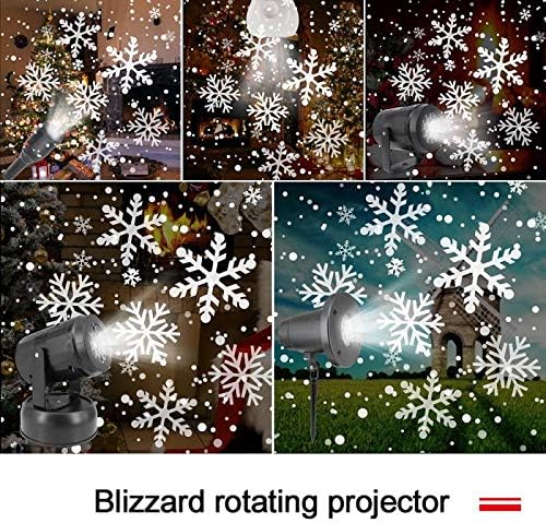 YKQJS-YQ sahne renk spot 1 adet Noel kar tanesi ışık projektör kar projeksiyon lambası Doğum günü cadılar bayramı düğün projektör
