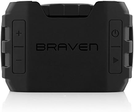 BRAVEN BRV-1s Taşınabilir Kablosuz Bluetooth Hoparlör [12 Saat][Su Geçirmez] Dahili 1400 mAh Güç Bankası Şarj Cihazı-Siyah /