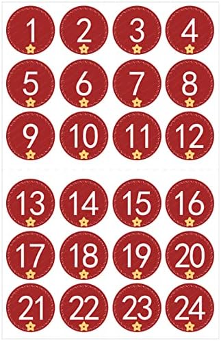 Çıkartmalar Numarası Çıkartmalar 24 Çıkartmalar Yuvarlak Noel Mühür Sticker Çıkartmaları Noel Süslemeleri 347