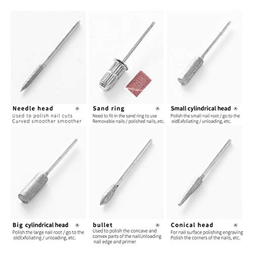 Elektrikli Tırnak Matkaplar Kiti, Profesyonel USB Taşınabilir Nail Art Matkap Uçları Tırnak Taşlama Manikür Makinesi Kalem Dosya