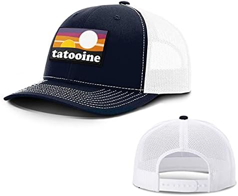 BustedTees Tatooine Yama Geri Örgü Şapka Retro Vintage beyzbol Şapkası
