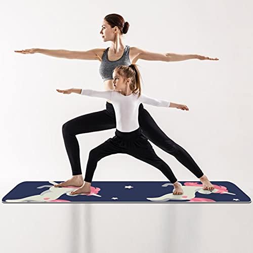 6mm Ekstra Kalın Yoga Mat, Unicorn Fantezi Desen Baskı Çevre Dostu TPE Egzersiz Paspaslar Pilates Mat ile Yoga için, egzersiz,