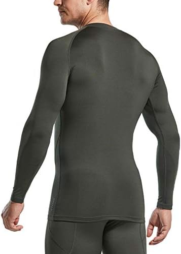 ATHLIO 1 veya 3 Paket erkek Termal Uzun Kollu Sıkıştırma Gömlek, Kış Dişli Spor Baz Katman Üst, atletik Koşu T-Shirt