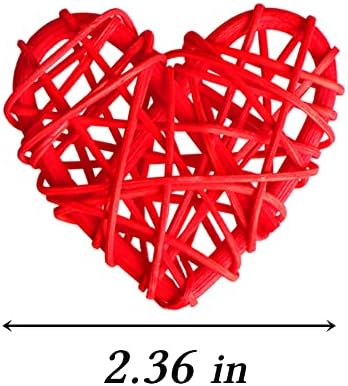 STMK sevgililer Günü Kalp Şeklinde Rattan Topları Süslemeleri, kalp Şeklinde Hasır Topları Dekoratif sevgililer Günü Ev Dekorasyonu