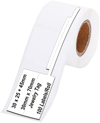 Mücevherat Termal Kağıt, Kendinden Yapışkanlı Kablo Etiket Kağıdı, DETONGER DP23 Termal Yazıcı için Uygun, rulo başına 100 Etiket