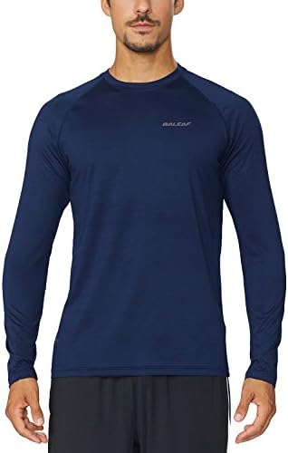 BALEAF erkek Uzun Kollu Koşu Gömlek Atletik Egzersiz T-Shirt