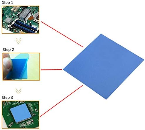 Dfroymalz mavi 2Pcs100X100mm0. 5mm yalıtım yüksek sıcaklığa dayanıklı silika jel ısı yastığı termal iletken silika jel ped Nano