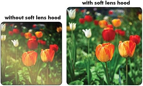 52mm Dijital Lale Çiçek Lens Hood Canon, Nikon, Olympus, Pentax, Sony, Sigma, Tamron Dijital Kameralar ve Kameralar + Mikrofiber