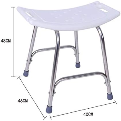 WZWHJ Güvenli banyo sandalyesi duş sandalyesi banyo oturağı, Yüksekliği Ayarlanabilir Paslanmaz Çelik Banyo banyo sandalyesi
