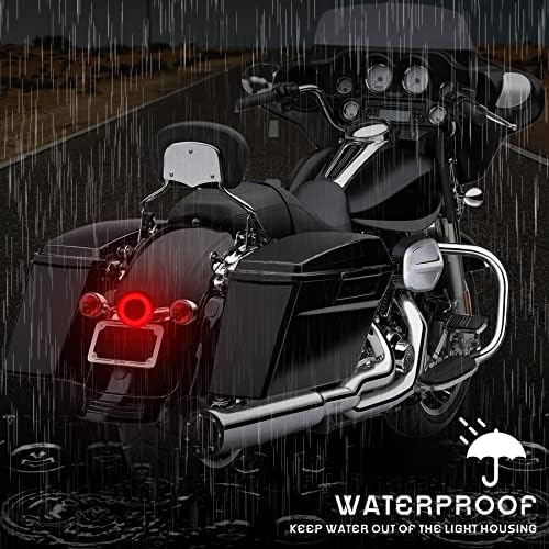 QUASCO Motosiklet fren park lambaları Dönüş Sinyalleri ıle Füme Led Arka Lambası ıle Uyumlu Harley Chopper Dirt Bike Cafe Racer