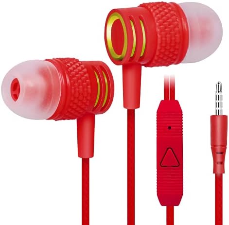 UrbanX R2 Allview X3 Soul için Mikrofonlu Kablolu Kulak İçi Kulaklıklar Dolaşmayan Kablo, Gürültü Yalıtımlı Kulaklıklar, Derin