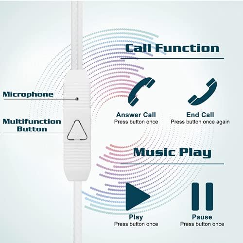 UrbanX R2 Kablolu kulak içi kulaklıklar için Mic ile Lava Iris Atom 3 Arapsaçı-Ücretsiz Kordon ile, Gürültü Yalıtımlı Kulaklık,