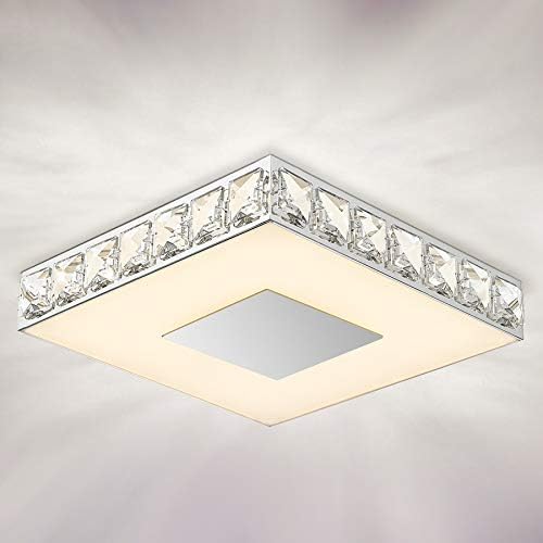 Kristal Gömme Montaj tavan ışık, GALTLAP Modern LED aydınlatma yakın tavan ışık fikstür, 10.6 kare Cam tavan lambası 3000 K Çağdaş
