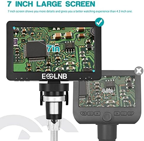 ESSLNB dijital mikroskop 1200X7 inç LCD mikroskop ile 32G kart 1080 P Video kamera sikke Microscopio uzaktan kumanda ile 8 LED