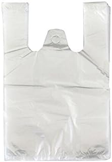 150 Adet Beyaz Plastik T Shirt Çanta Kullanımlık Alışveriş Çantaları Mal Çanta Düz Bakkal Torbaları Perakende Mağaza Süpermarket