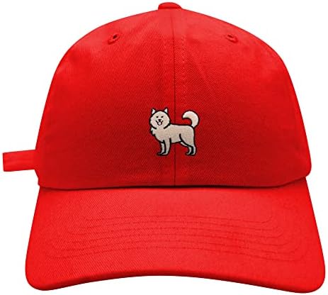 JPAK Samoyed Beyzbol Şapkası İşlemeli Pamuklu Baba Şapkası-Köpek Yavrusu