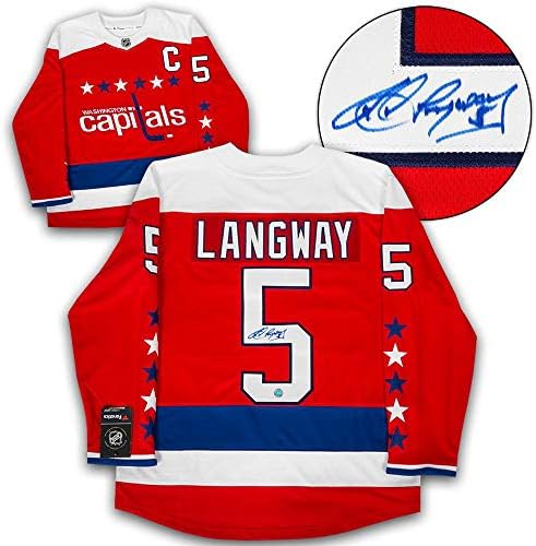 Rod Langway Washington Capitals İmzalı Alt Retro Fanatik Forması-İmzalı NHL Formaları