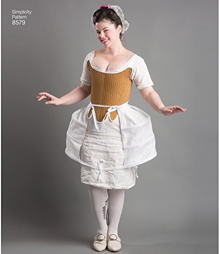 Sadelik 8579 kadın 18. Yüzyıl İç Çamaşırı Tarihsel Kostüm Dikiş Desen, Boyutları 14-22