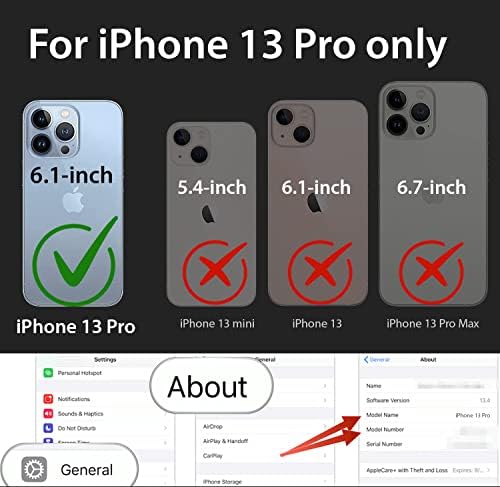 ıATO iPhone 13 Pro Cüzdan Kılıfı. MagSafe Uyumlu Ayrılabilir PU Deri Folio Kapak. Manzara Standı ve RFID Kart Koruyucu Kapak