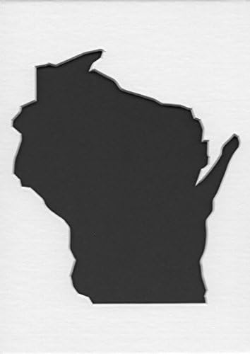 4 Katlı Mat Tahtadan Yapılmış 8x10 Wisconsin Eyalet Şablonu