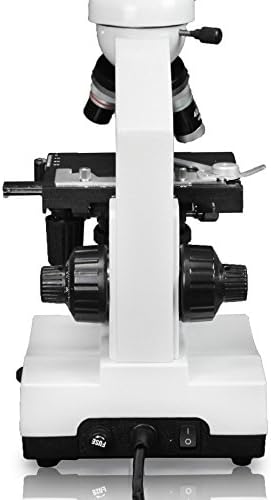 Vizyon Bilimsel Trinoküler Bileşik Mikroskop, 10x WF Oküler, 40x-1000x Büyütme, LED Aydınlatma, 1.25 NA Abbe Kondenser, Mekanik