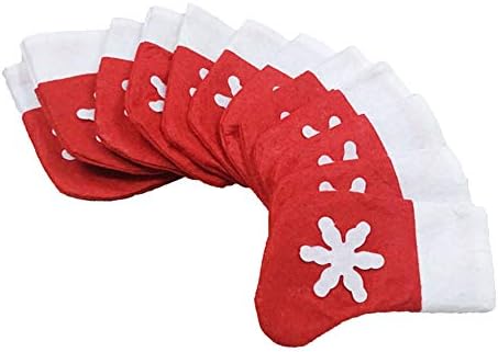 Noel Sofra Çorap Tutucu Bıçaklar Çatal Cep Çanta Noel Masa Süslemeleri Noel çatal bıçak kaşık setleri Noel Süslemeleri 8 adet