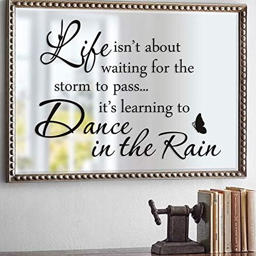 Hayat, Fırtınanın Yağmurda Dans Etmeyi Öğrenmesini Beklemekle İlgili Değil Duvar Çıkartmaları İlham Verici Tırnak Çıkartmaları